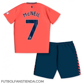 Everton Dwight McNeil #7 Segunda Equipación Niños 2023-24 Manga Corta (+ Pantalones cortos)
